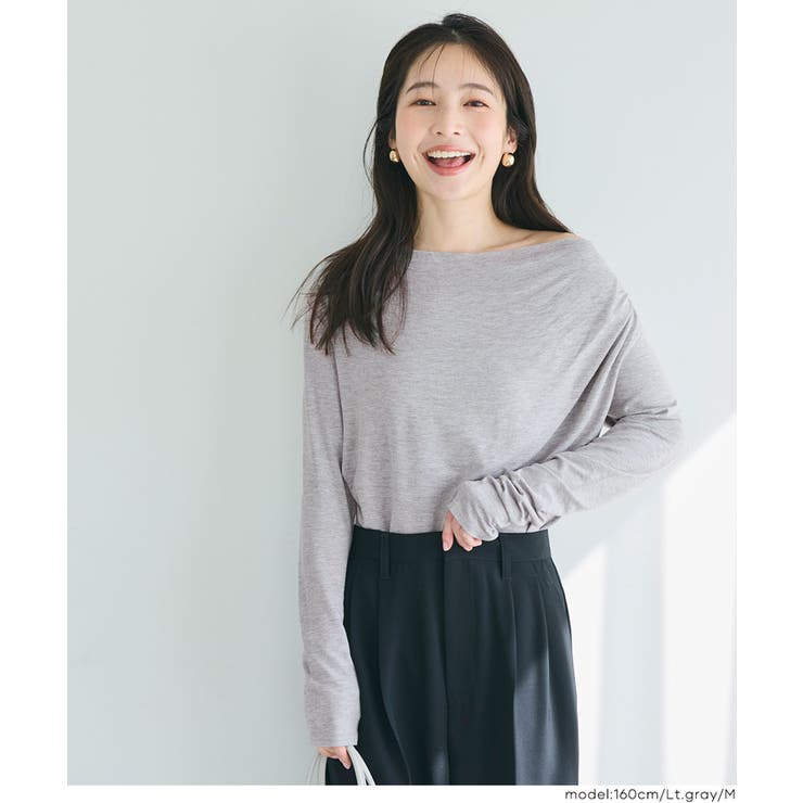 とろみ素材で魅せる、大人のとろみドレープカットソー | coca | 詳細画像10 