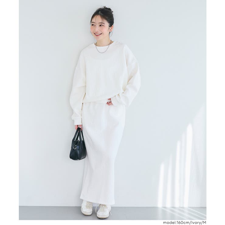 立体感で差がつく、膨れジャカードスウェットトップス〈セットアップ対応〉 | coca | 詳細画像11 