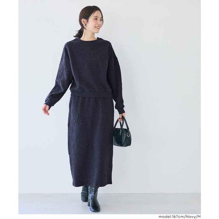 立体感で差がつく、膨れジャカードスウェットトップス〈セットアップ対応〉 | coca | 詳細画像14 