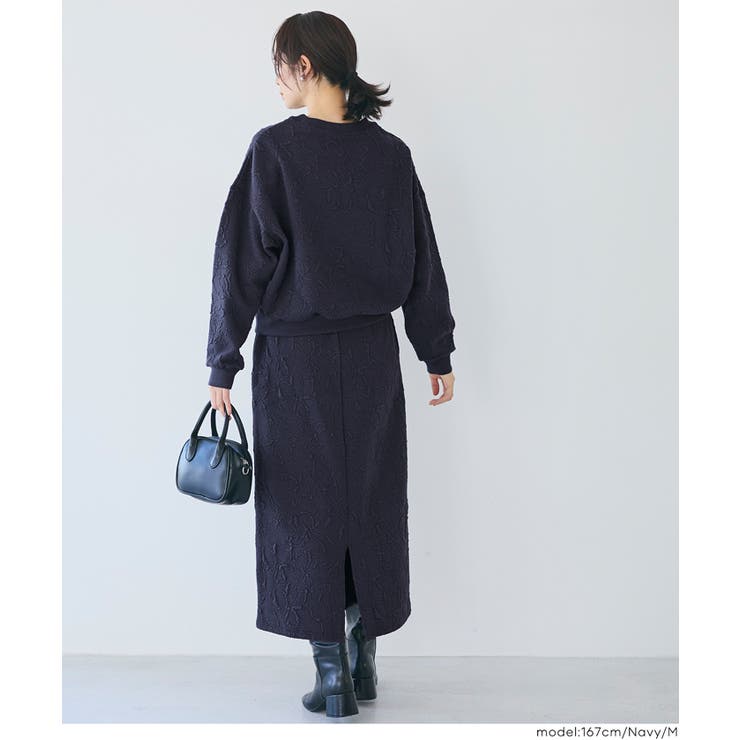 立体感で差がつく、膨れジャカードスウェットトップス〈セットアップ対応〉 | coca | 詳細画像15 