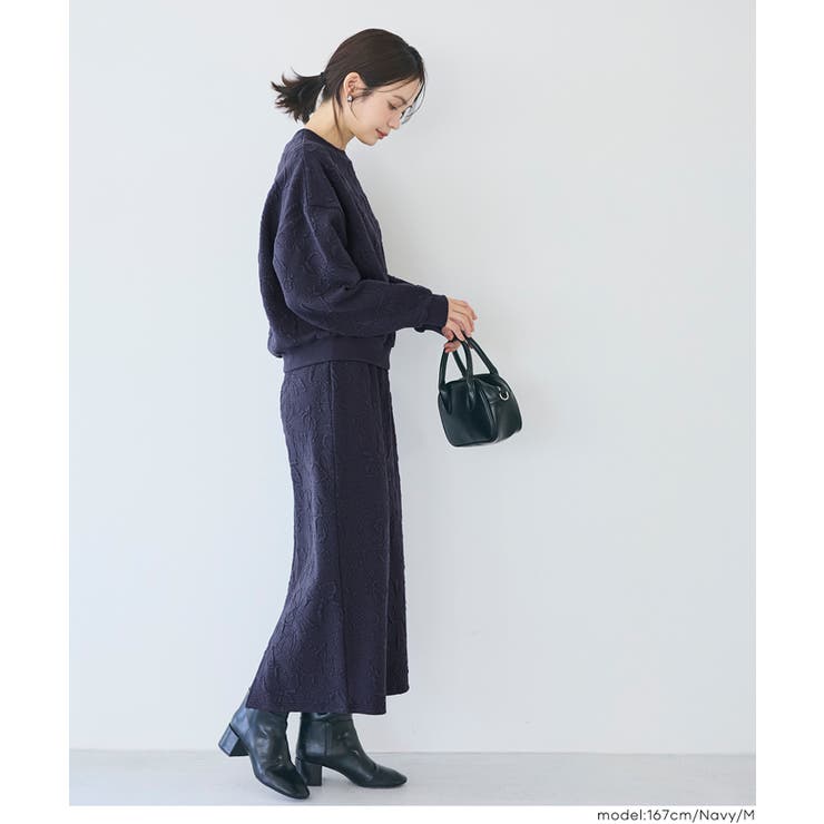 立体感で差がつく、膨れジャカードスウェットトップス〈セットアップ対応〉 | coca | 詳細画像17 