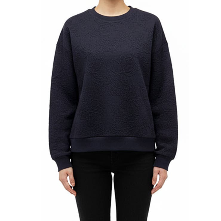 立体感で差がつく、膨れジャカードスウェットトップス〈セットアップ対応〉 | coca | 詳細画像4 