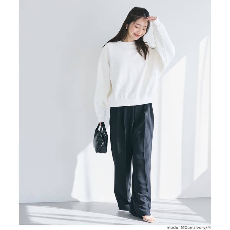 立体感で差がつく、膨れジャカードスウェットトップス〈セットアップ対応〉 | coca | 詳細画像8 