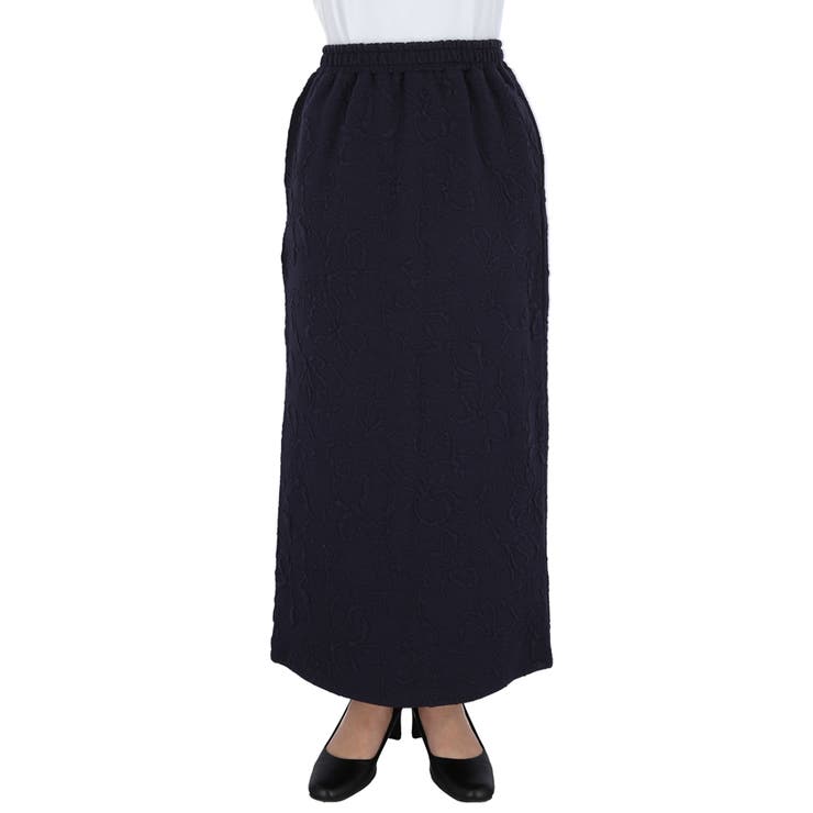 スリット×素材感で魅せる 膨れジャカードスウェットスカート〈セットアップ対応〉 | coca | 詳細画像4 