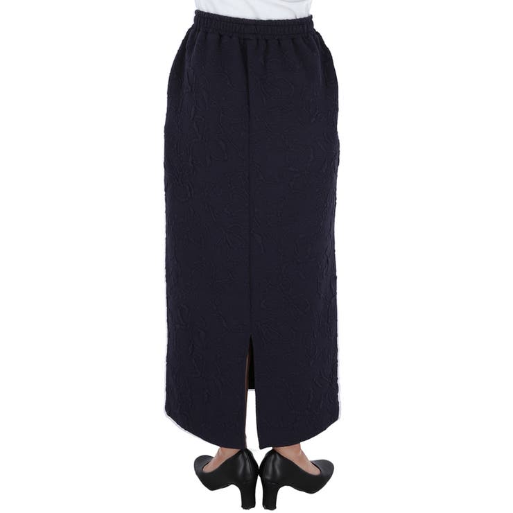 スリット×素材感で魅せる 膨れジャカードスウェットスカート〈セットアップ対応〉 | coca | 詳細画像6 