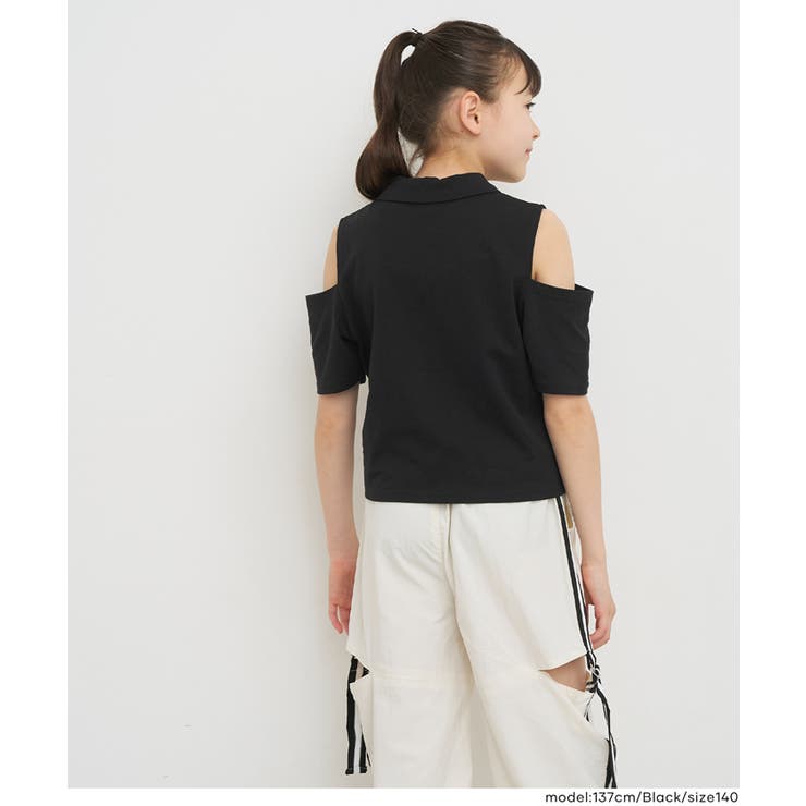 肩あきハーフジップTシャツ | coca | 詳細画像12 