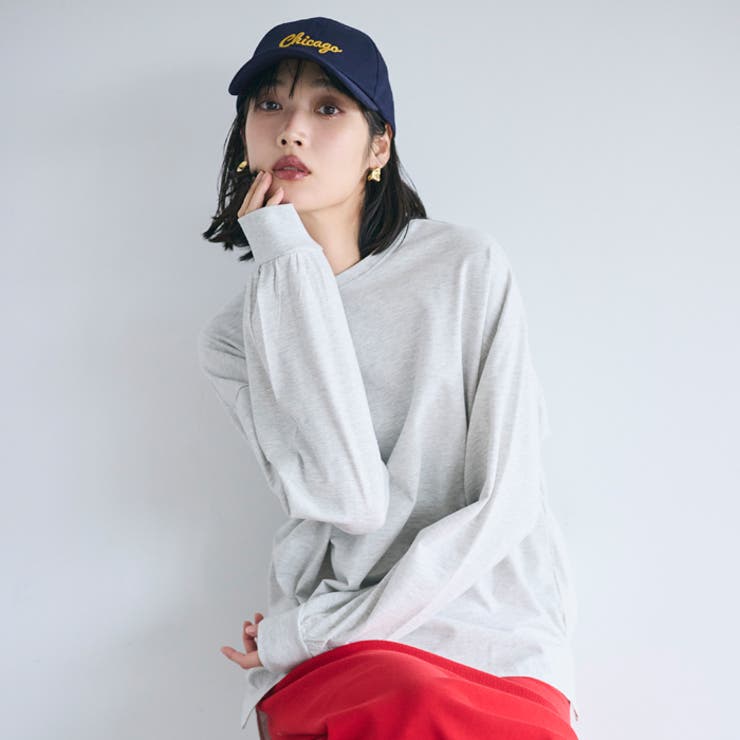 ベーシックな形でシンプル可愛い、刺繍キャップ | coca | 詳細画像1 