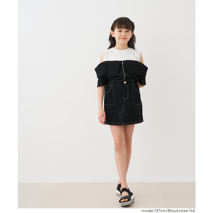 トレンド感たっぷり レイヤードリブジップトップス | coca | 詳細画像9 