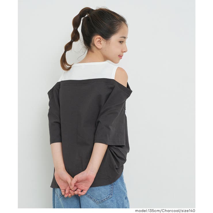 肩あきビッグTシャツ | coca | 詳細画像10 