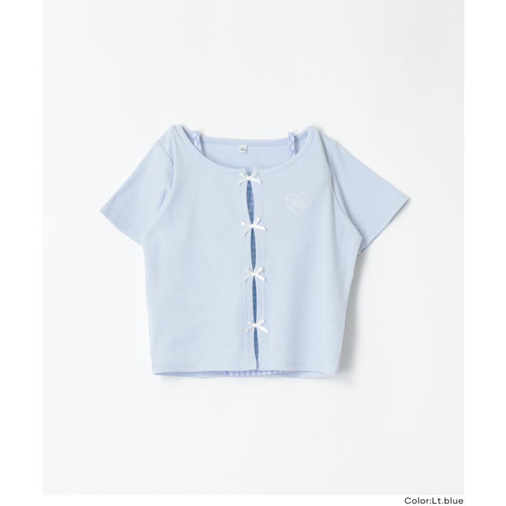 1枚でレイヤード見え！キャミレイヤードリブトップス | coca | 詳細画像14 