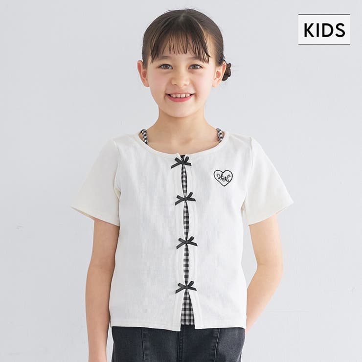 1枚でレイヤード見え！キャミレイヤードリブトップス | coca | 詳細画像1 