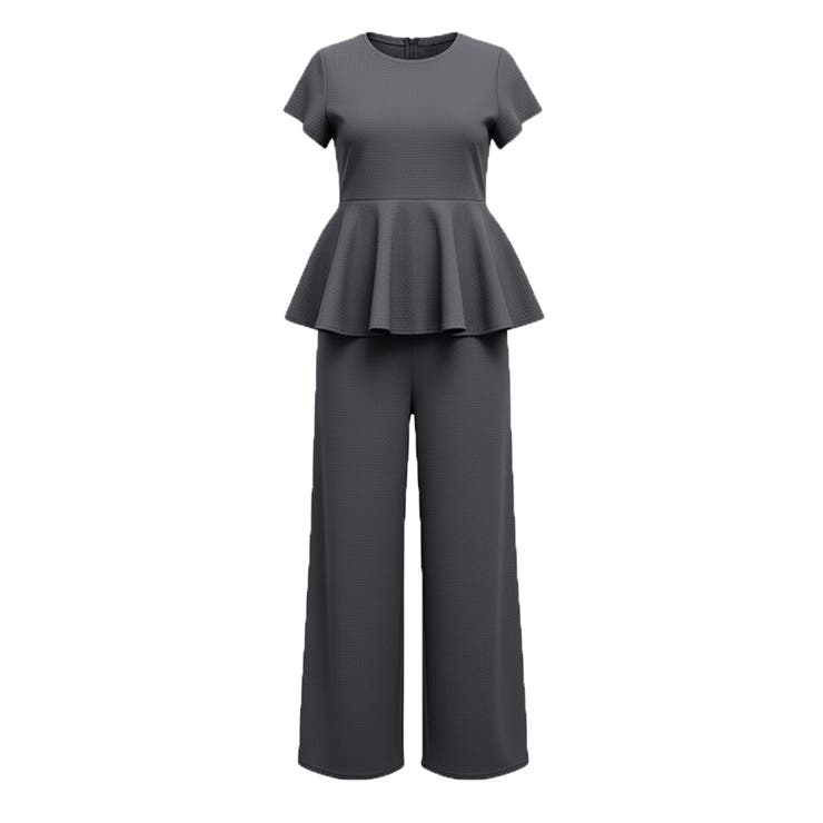 ライトエンボスペプラムオールインワン レディース | coca | 詳細画像2 