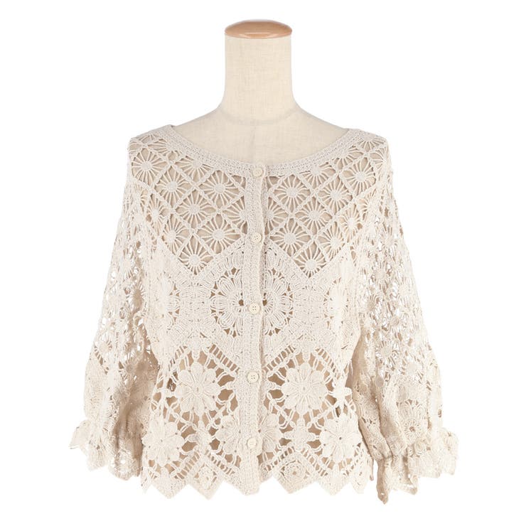 軽やかに羽織れる、涼しげなカギ編みカーディガン | coca | 詳細画像2 