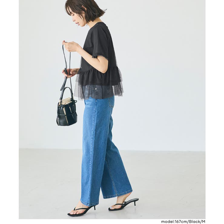 シルキータッチチュールドッキングトップス | coca | 詳細画像12 