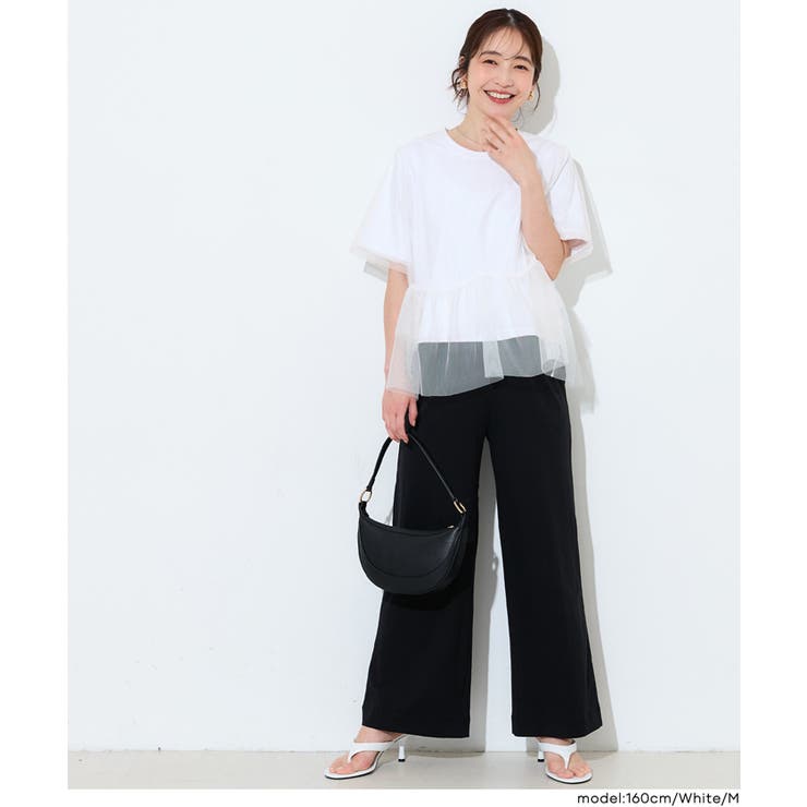 シルキータッチチュールドッキングトップス | coca | 詳細画像5 