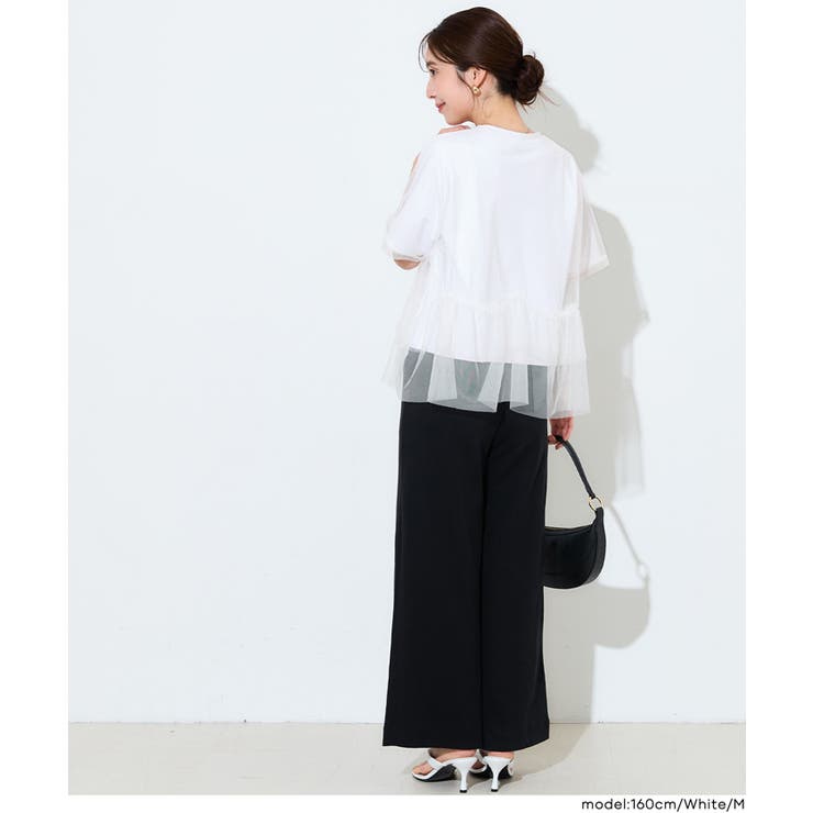 シルキータッチチュールドッキングトップス | coca | 詳細画像7 
