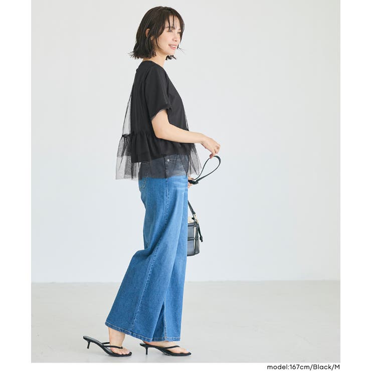 シルキータッチチュールドッキングトップス | coca | 詳細画像10 