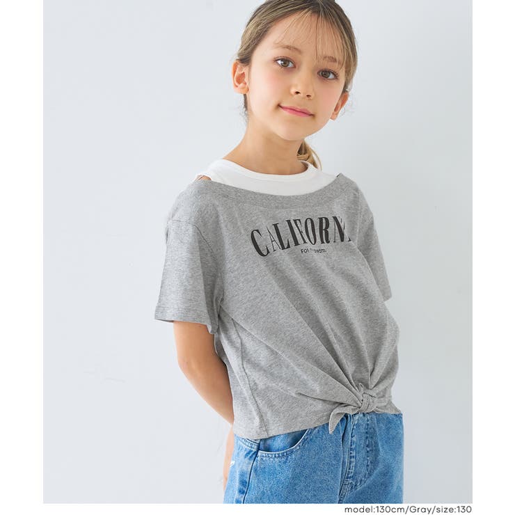 裾リボンレイヤードTシャツ | coca | 詳細画像13 