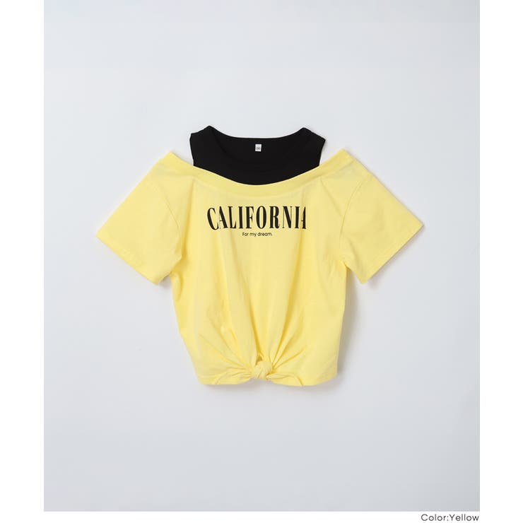 裾リボンレイヤードTシャツ | coca | 詳細画像2 