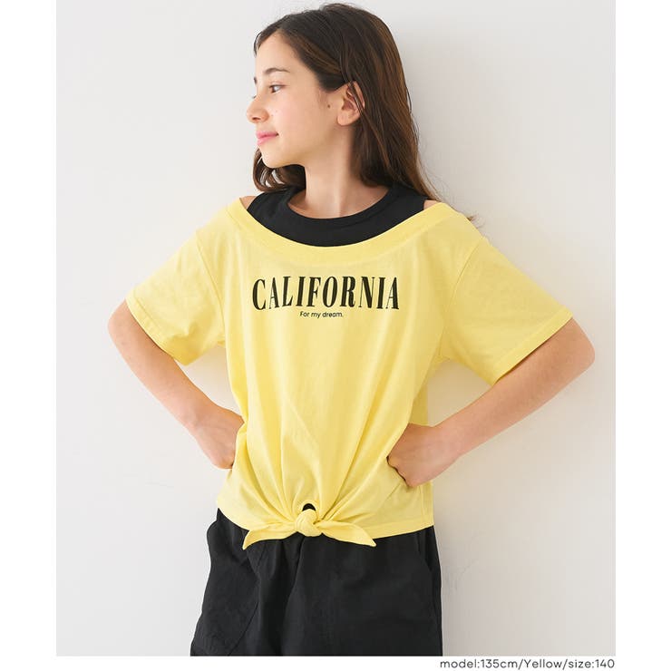 裾リボンレイヤードTシャツ | coca | 詳細画像4 