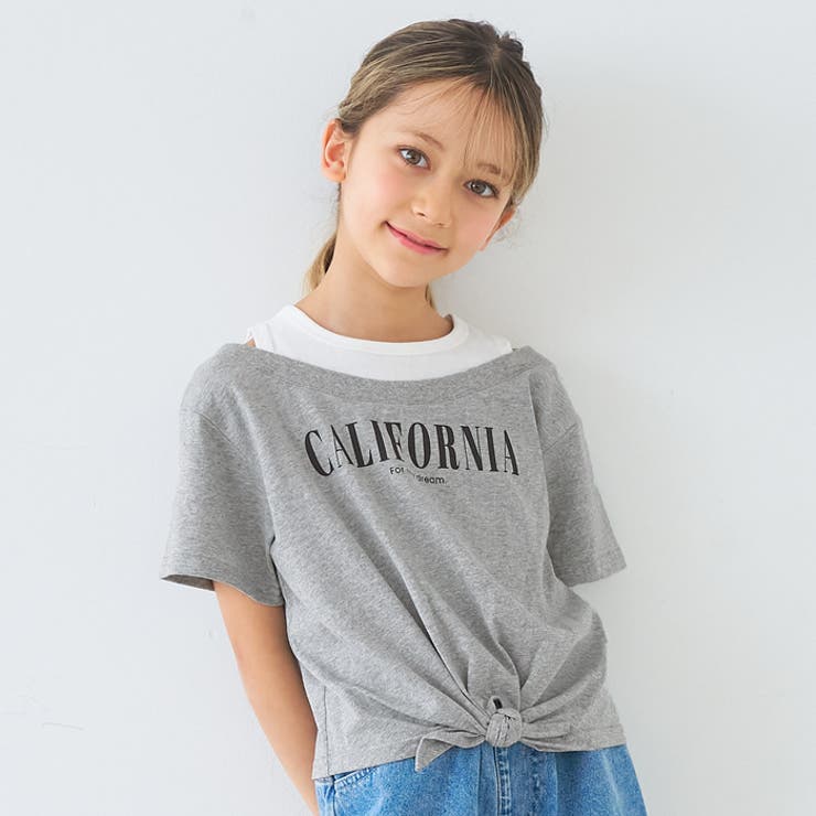 裾リボンレイヤードTシャツ | coca | 詳細画像1 