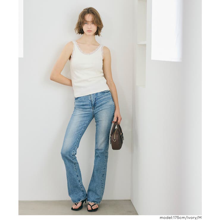 ［Ivory］ | OUT BRA レースタンクトップ | coca