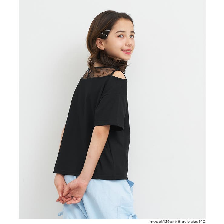 レースドッキング肩あきTシャツ | coca | 詳細画像11 