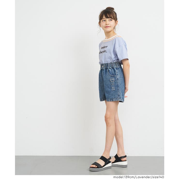 レースドッキング肩あきTシャツ | coca | 詳細画像6 