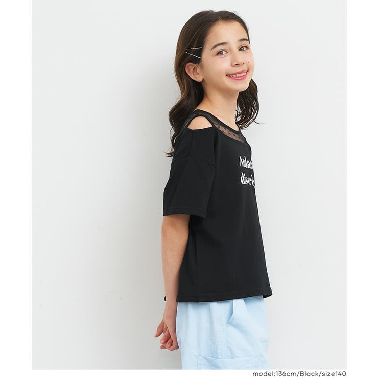 レースドッキング肩あきTシャツ | coca | 詳細画像8 