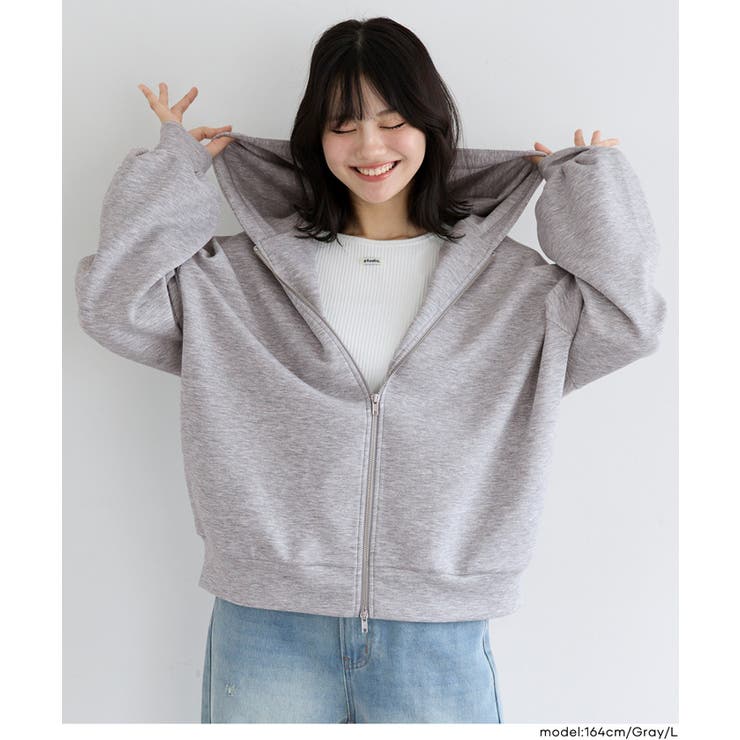 【YOUTH】ソフトスウェットダブルジップパーカー  | coca | 詳細画像7 
