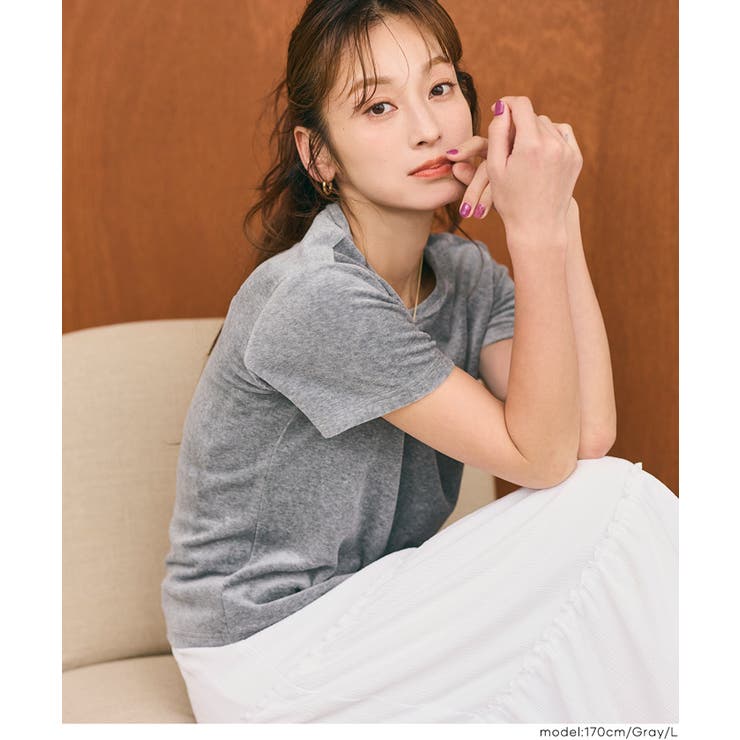 コットンベロアコンパクトTシャツ | coca | 詳細画像7 