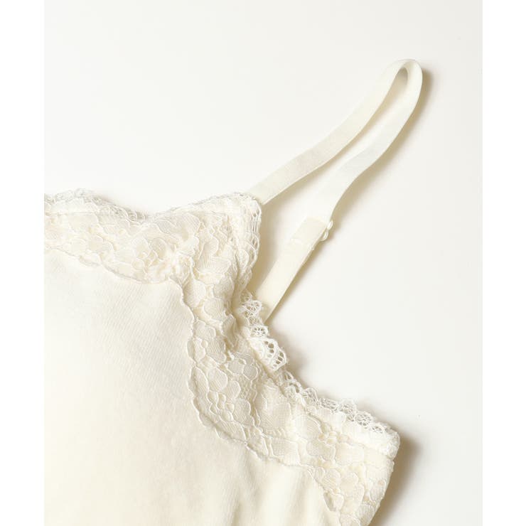 OUT BRA ベロアカップ付きレースキャミソール | coca | 詳細画像19 