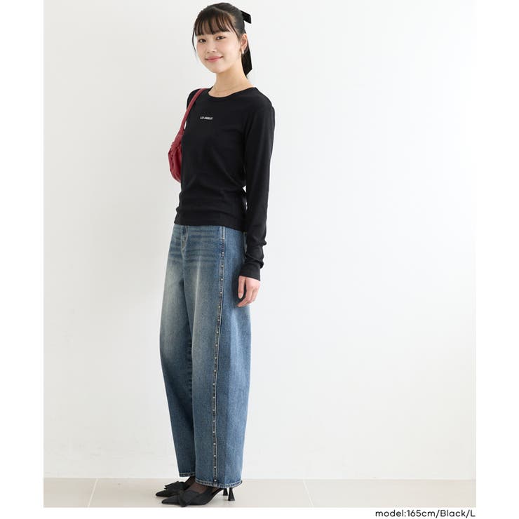 裏起毛リブワンポイント刺繍トップス(46-260633402-04) | coca | 詳細画像12 