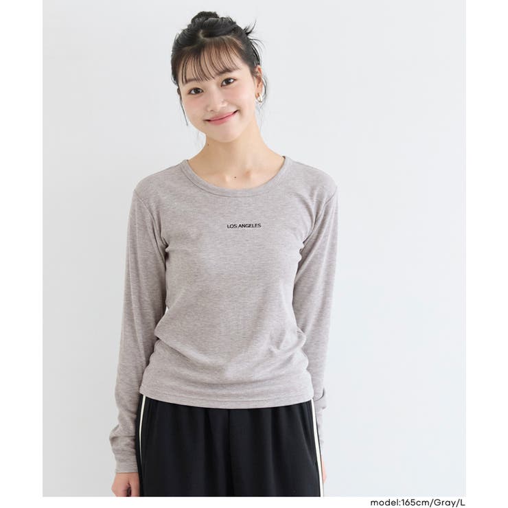 裏起毛リブワンポイント刺繍トップス(46-260633402-04) | coca | 詳細画像4 