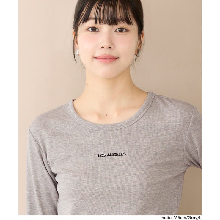 裏起毛リブワンポイント刺繍トップス(46-260633402-04) | coca | 詳細画像6 