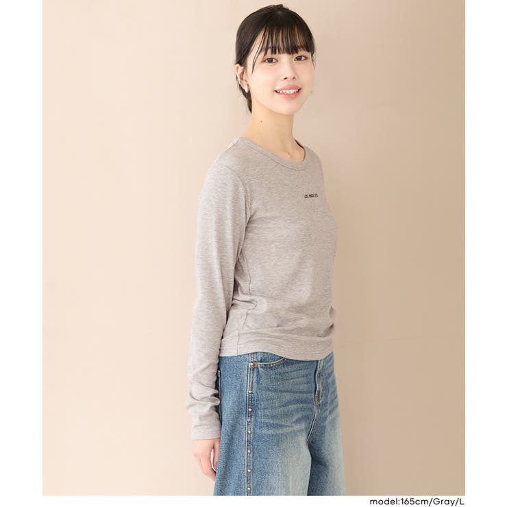 裏起毛リブワンポイント刺繍トップス(46-260633402-04) | coca | 詳細画像7 