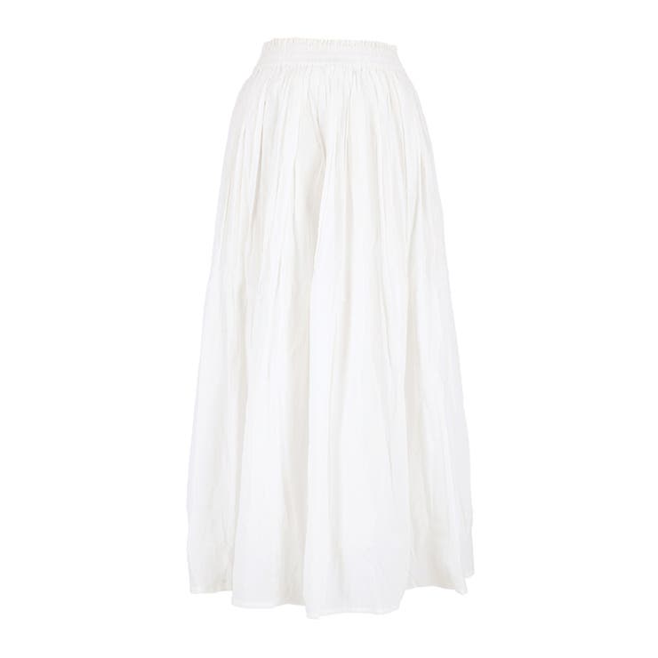 [White] | 【26ss新色追加/着映え度120%！】鮮やかカラーコットンボイルスカート | coca