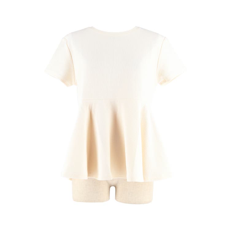 [Ivory] | 〈26ss新色登場〉エンボス切り替えフレアトップス | coca