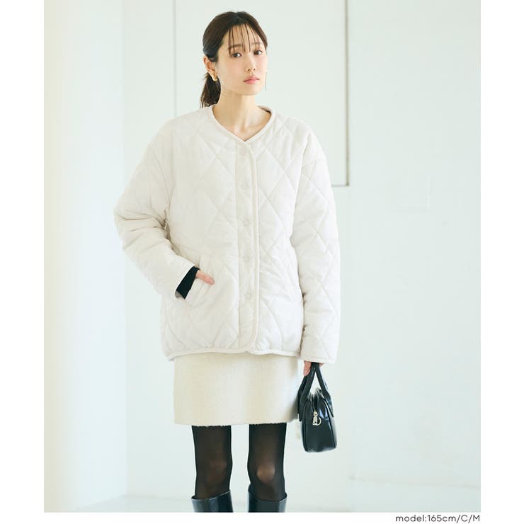 ＼26AW新色登場／一枚で二度可愛い、リバーシブルキルティングブルゾン | coca | 詳細画像5 