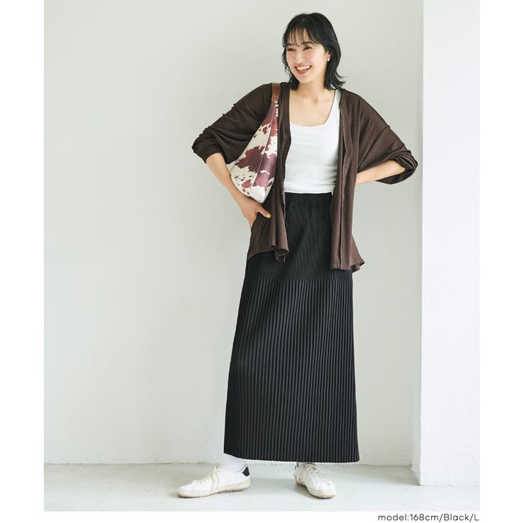 ＼26aw新色登場／細見え！セルフカットできるリブロングIラインスカート | coca | 詳細画像2 