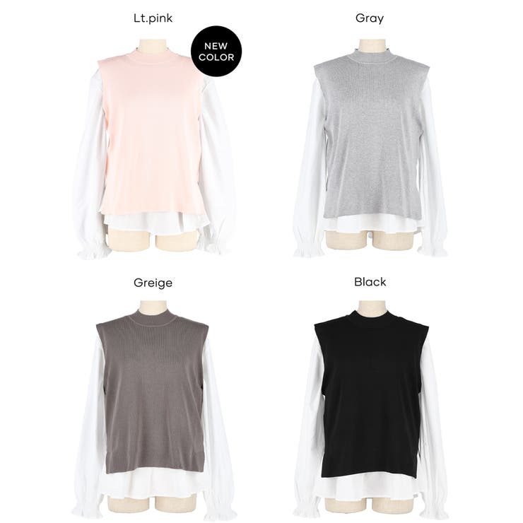 ニットベストセットブラウス | coca | 詳細画像24 