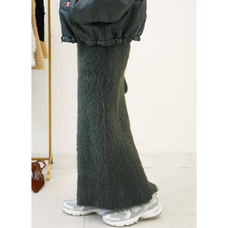 25AW 新色 グレー・ブラウン登場！シャギーニットIラインスカート | coca | 詳細画像24 