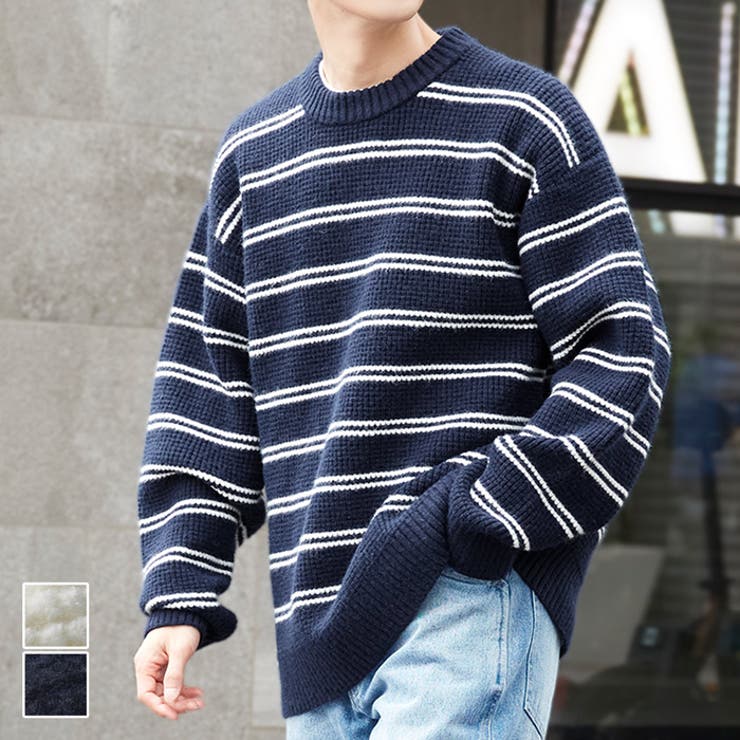 メンズ カノコクルーネックボーダーニット 品番 Pa Coca コカ のメンズファッション通販 Shoplist ショップリスト