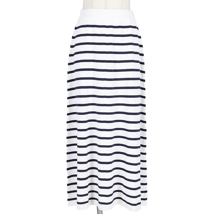 シャリ感サマーニットボーダースカート | coca | 詳細画像2 