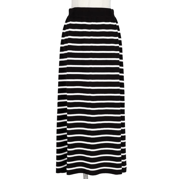 シャリ感サマーニットボーダースカート | coca | 詳細画像3 