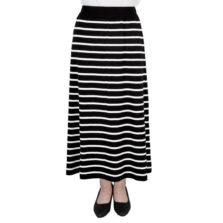 シャリ感サマーニットボーダースカート | coca | 詳細画像4 