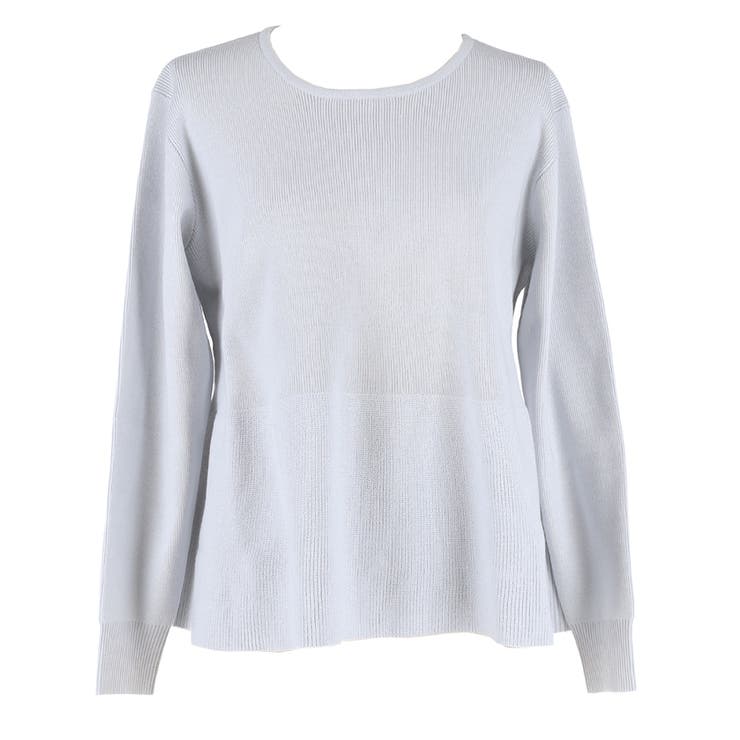 バックスタイルにさりげない華やかさを添える、パール付きフレアニットトップス | coca | 詳細画像2 