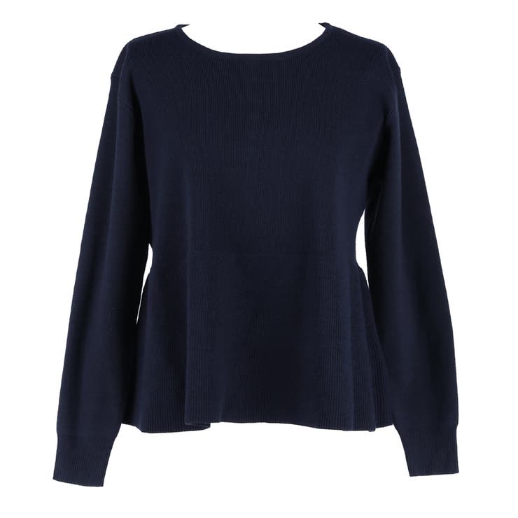 バックスタイルにさりげない華やかさを添える、パール付きフレアニットトップス | coca | 詳細画像4 