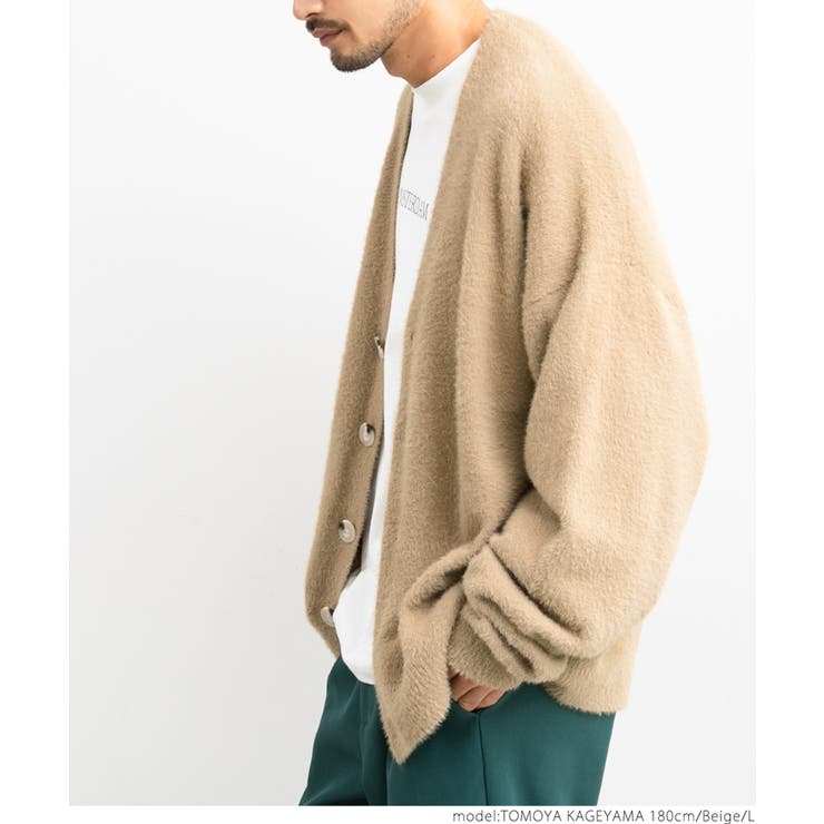 Beige］】シャギーニットカーディガン[品番：PA000013344]｜coca（コカ