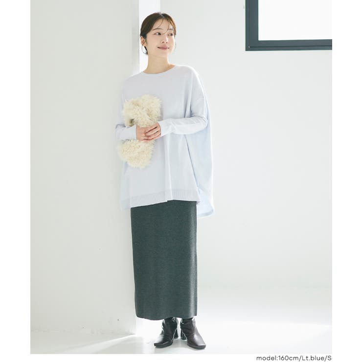 クルーネックニットチュニック | coca | 詳細画像20 